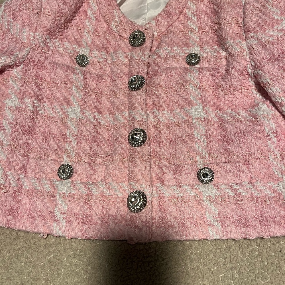 M - Hey Samy Pink Cropped Women's Jacket - Picture 2 of 5
